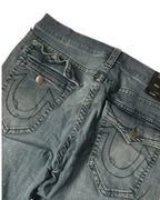 GREY VINTAGE TRUE RELIGION STRAIGHT FIT RICKY DENIM