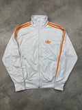 WHITE/ORANGE VINTAGE ADIDAS FIREBIRD TRACK JACKET - 2000s - M/L