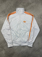 WHITE/ORANGE VINTAGE ADIDAS FIREBIRD TRACK JACKET - 2000s - M/L