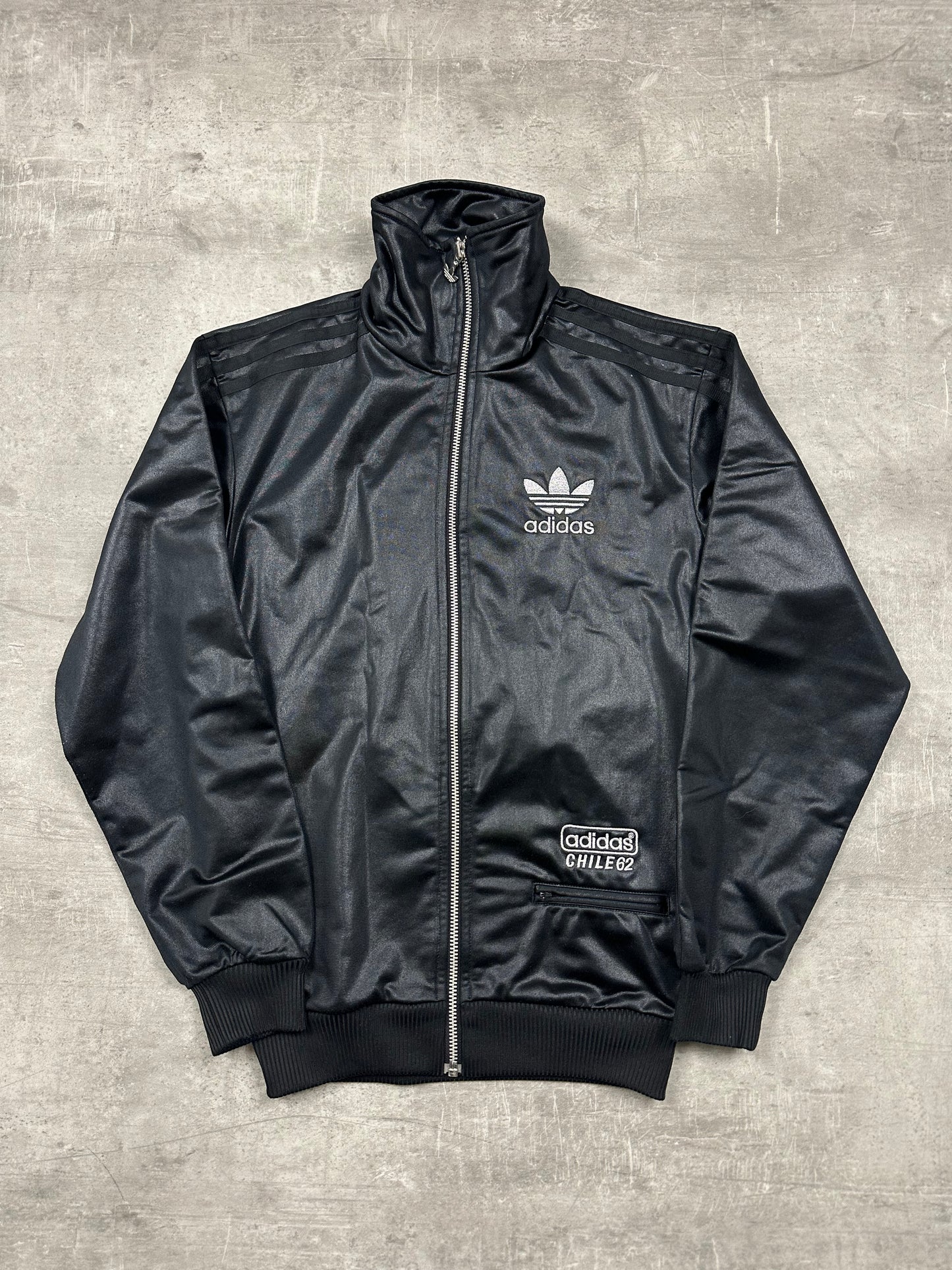 BLACK VINTAGE ADIDAS CHILE62 TRACKJACKET - 2000s - XS/S