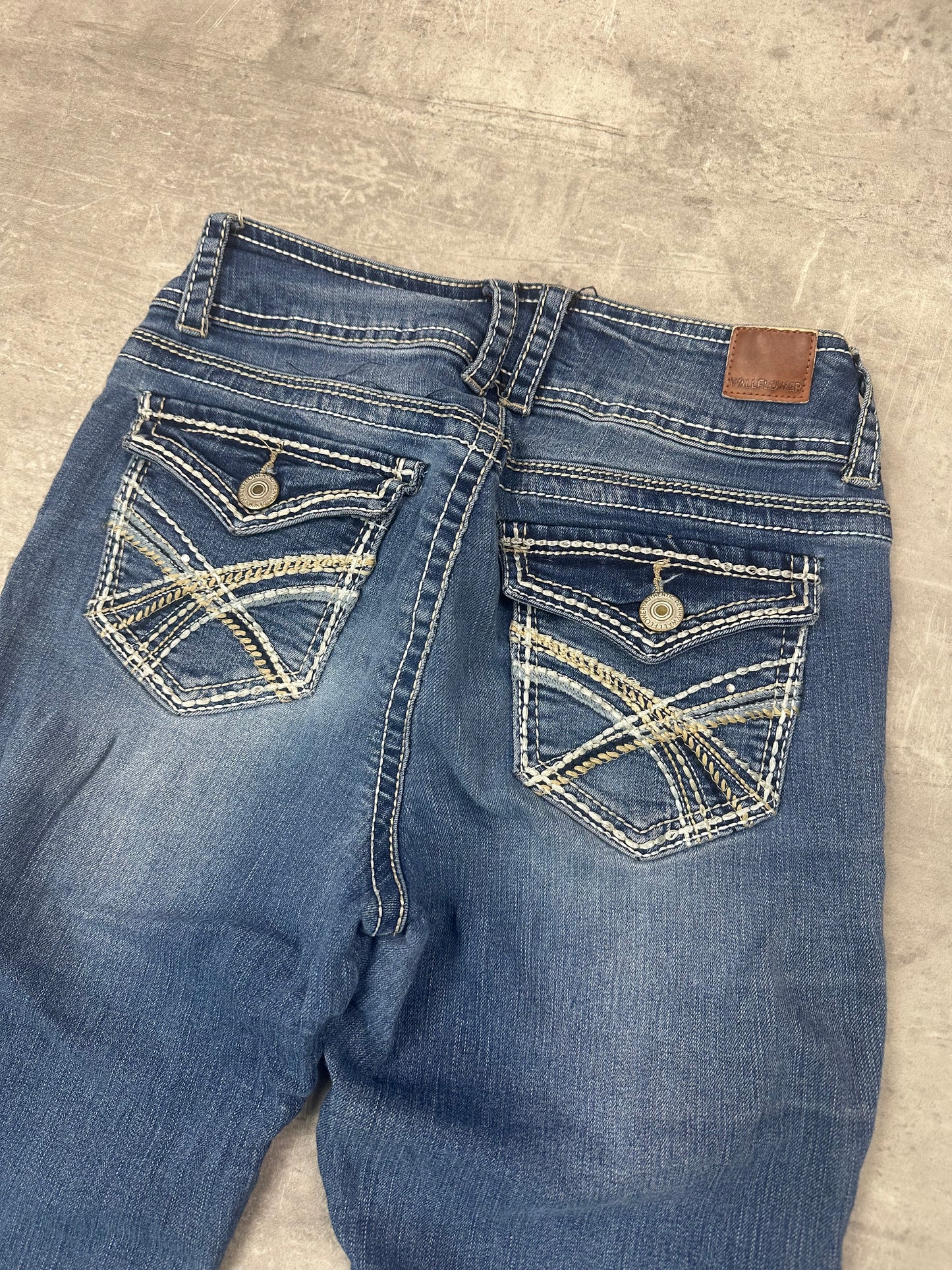 BLUE VINTAGE Y2K MISS ME STYLE BOOTCUT DENIM - 2000s - XS/S