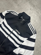 BLACK/WHITE VINTAGE ADIDAS RETRO 90s TRACKJACKET - S/M