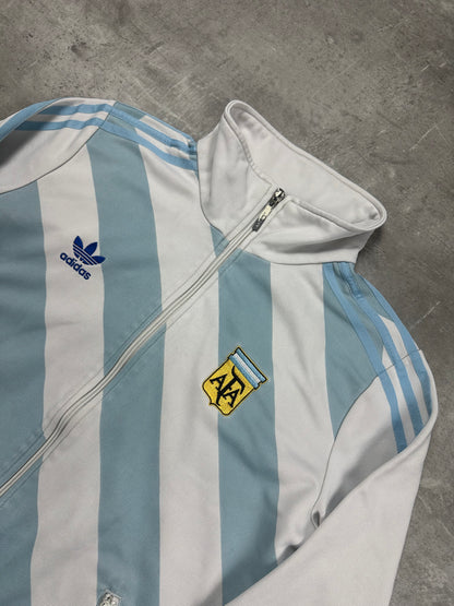WHITE/BLUE VINTAGE ADIDAS ARGENTINIA TRACKJACKET RARE - 2000s - M/L
