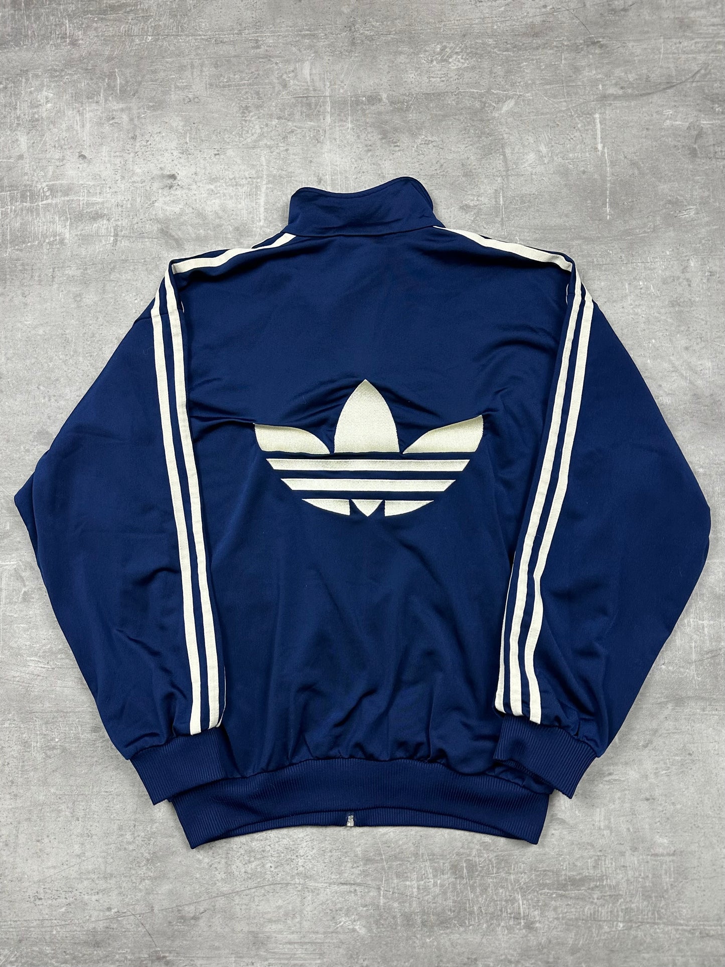 NAVY/CREME VINTAGE ADIDAS FIREBIRD STICHED TRACKJACKET RARE - 2000s - S/M