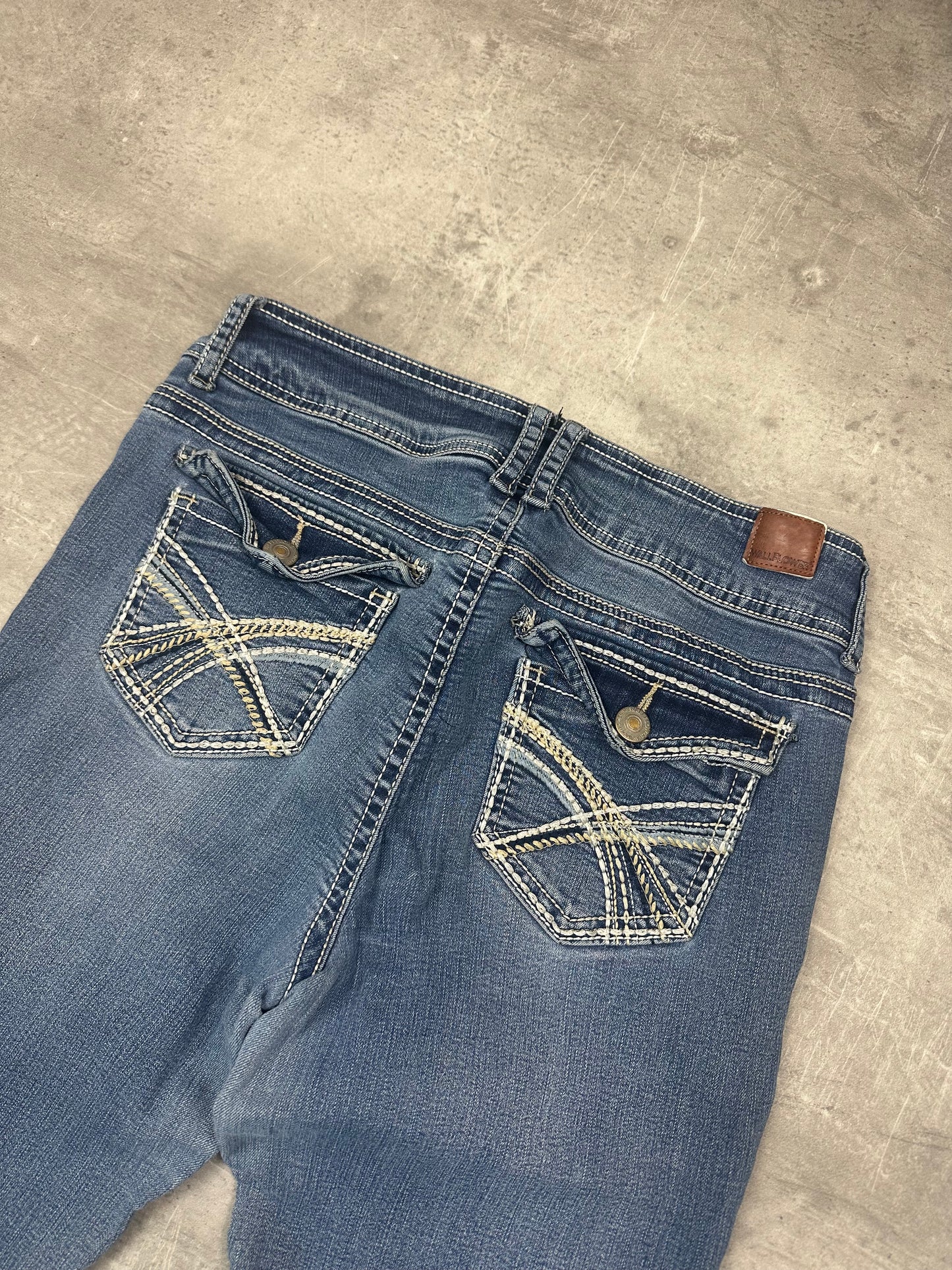 BLUE VINTAGE Y2K MISS ME STYLE BOOTCUT DENIM - 2000s - S