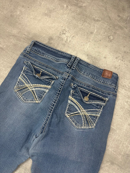 BLUE VINTAGE Y2K MISS ME STYLE BOOTCUT DENIM - 2000s - S