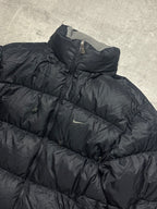 BLACK/GREY NIKE RETRO PUFFER JACKET - 2000s - M/L