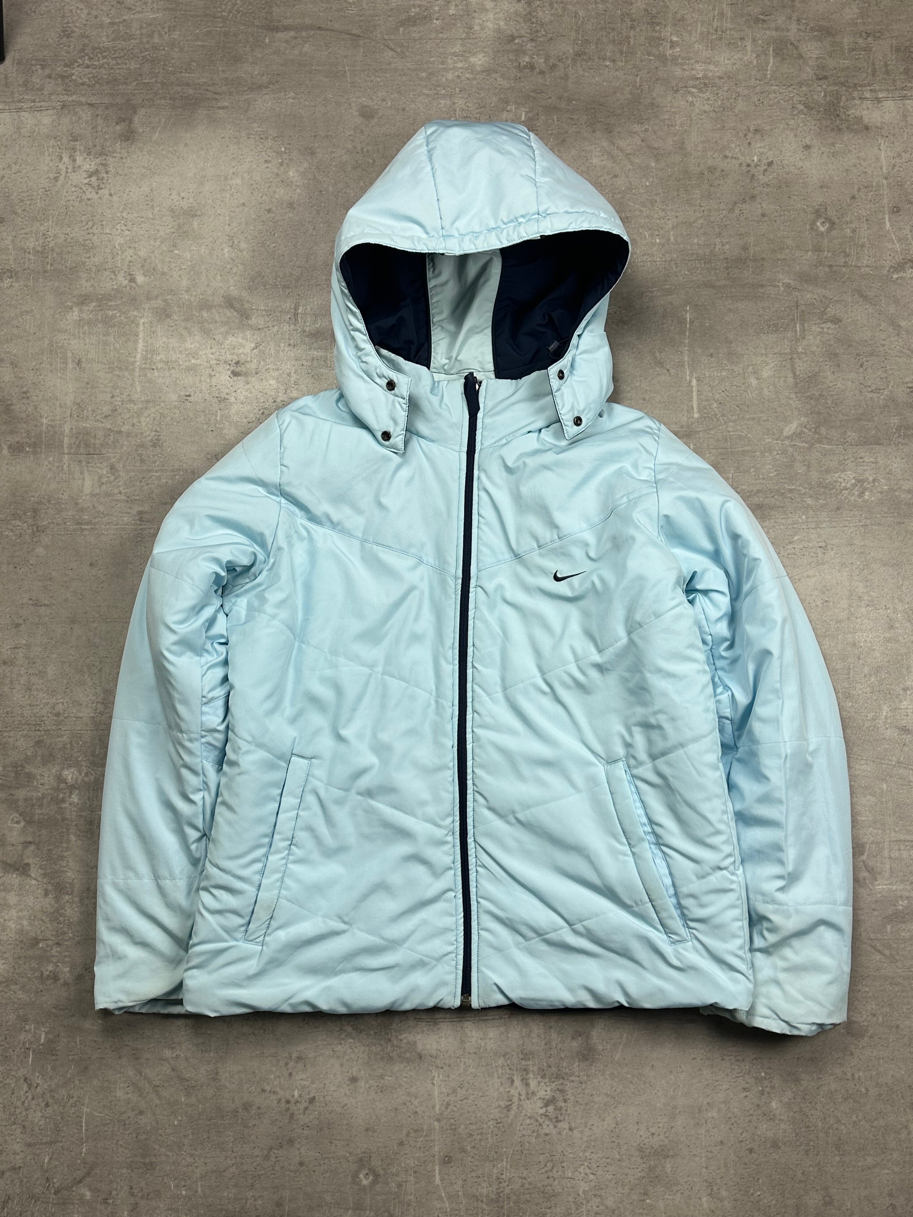 BLUE VINTAGE NIKE RETRO REVERSIBLE PUFFER JACKET - 2000s - M/L