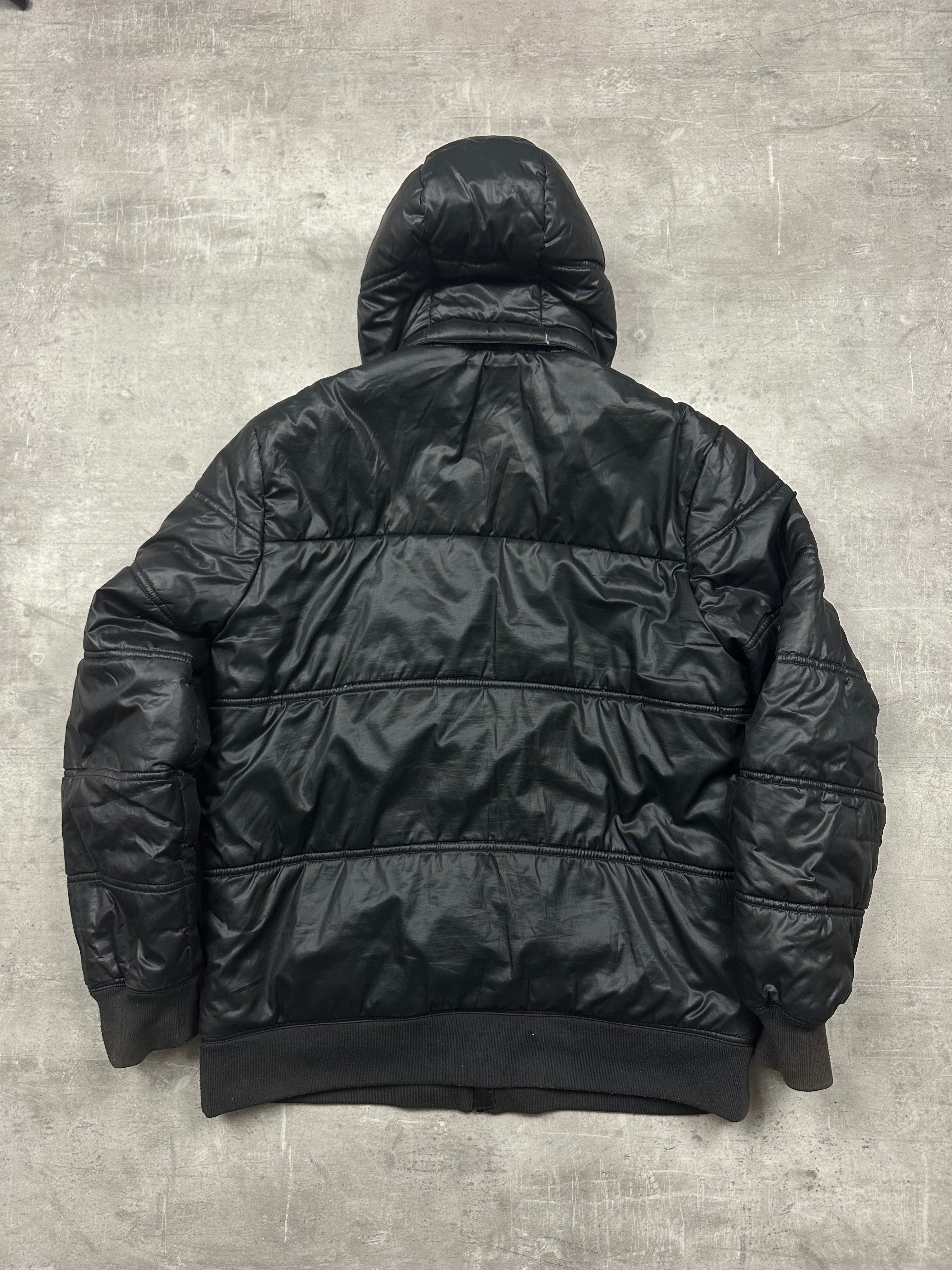 BLACK VINTAGE ADIDAS DOWN PUFFER JACKET - 2000s - L/XL