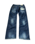 NAVY RAW G-STAR RAW STRAIGHT FIT LOGO DENIM