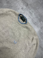 CREME FRED PERRY WOOL KNIT SWEATSHIRT - L