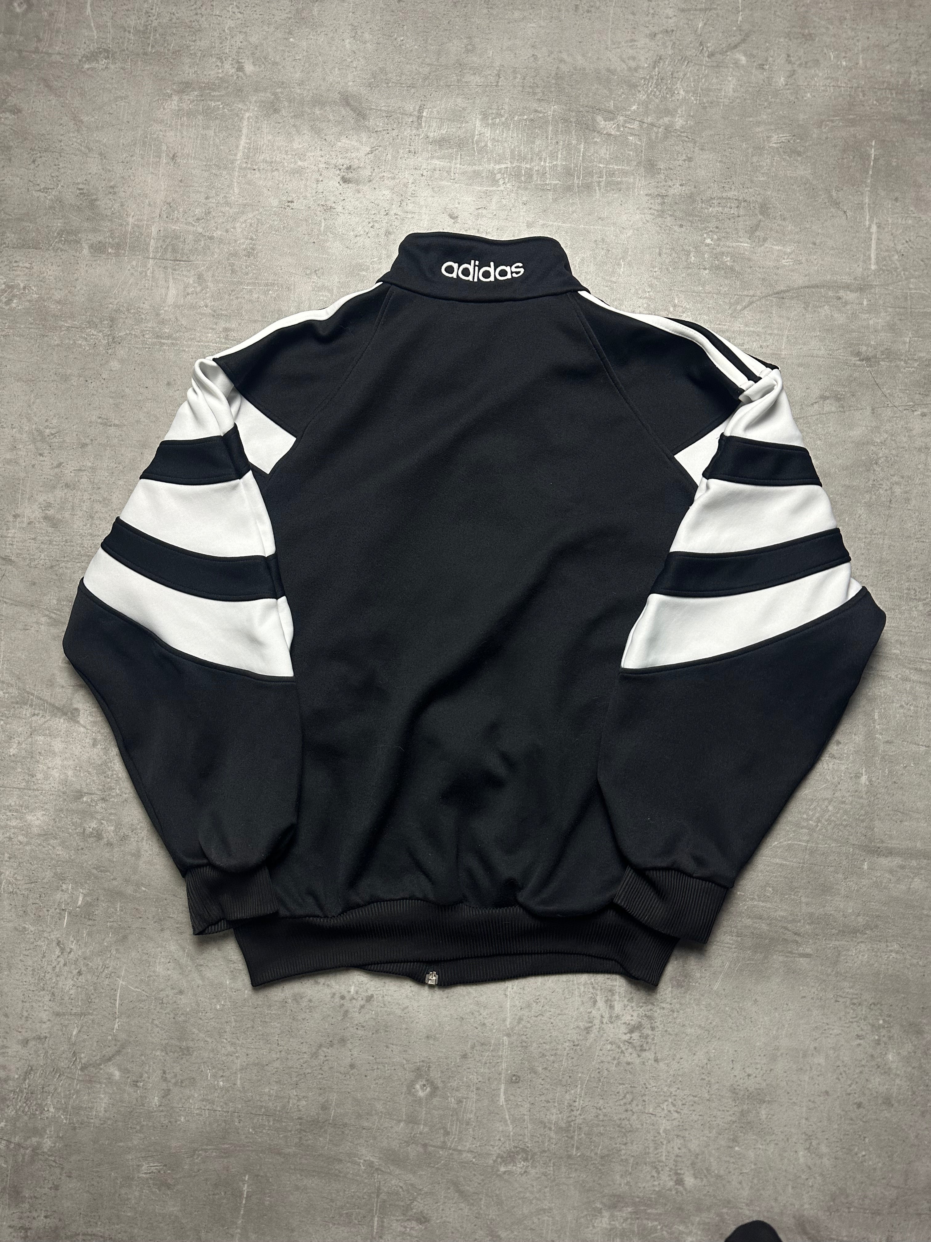 BLACK/WHITE VINTAGE ADIDAS RETRO 90s TRACKJACKET - S/M