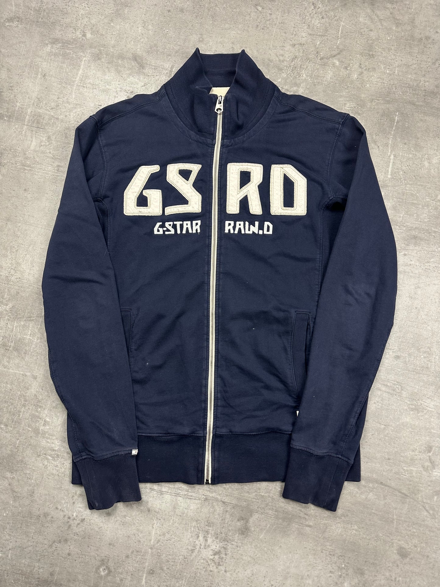 BLUE G-STAR RAW ZIP SWEATSHIRT - 2000s - L