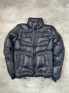 BLACK VINTAGE DIESEL PUFFER JACKET SHINY - 2000s - M