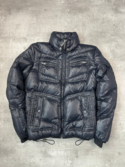 BLACK VINTAGE DIESEL PUFFER JACKET SHINY - 2000s - M