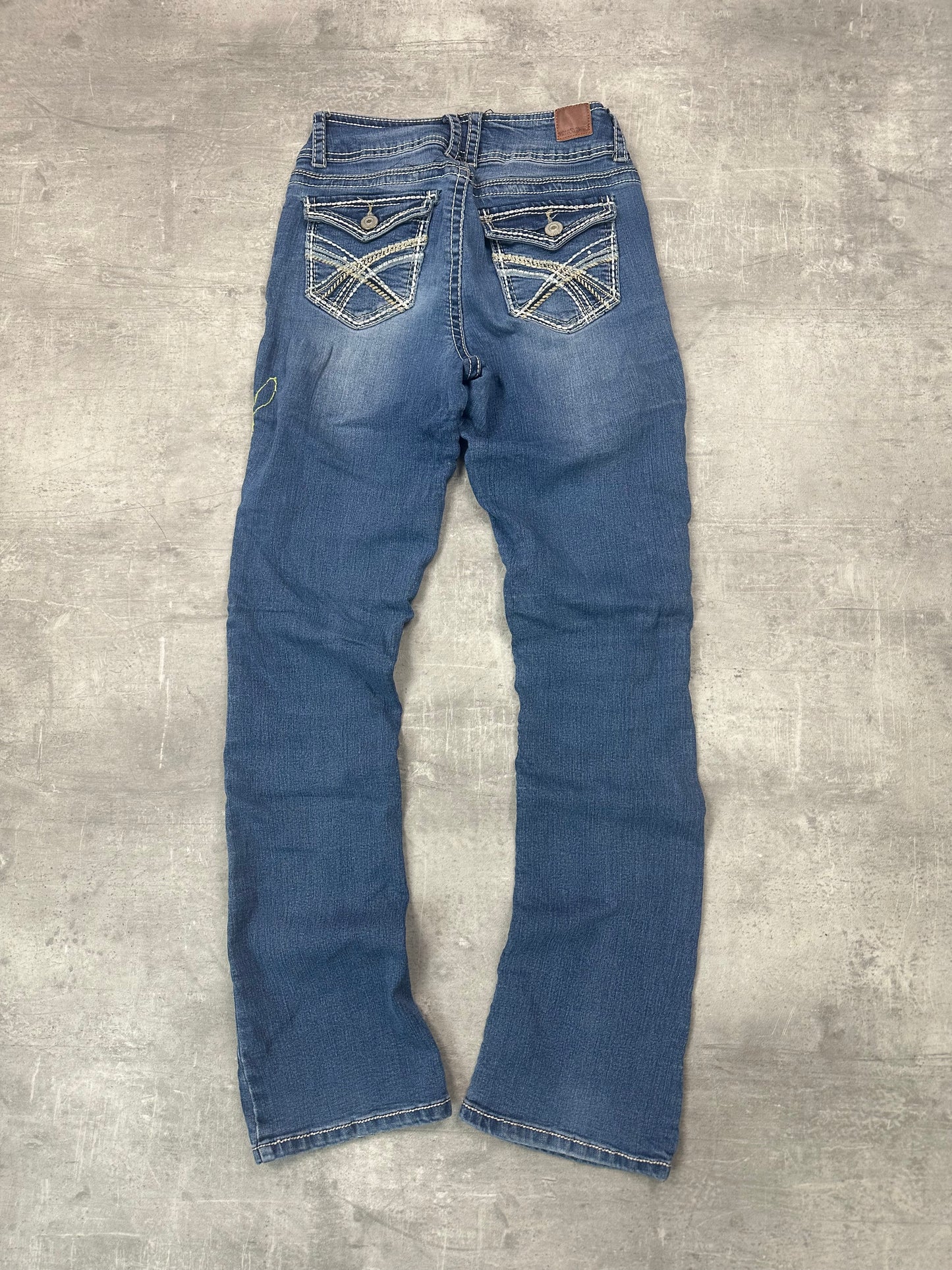 BLUE VINTAGE Y2K MISS ME STYLE BOOTCUT DENIM - 2000s - XS/S