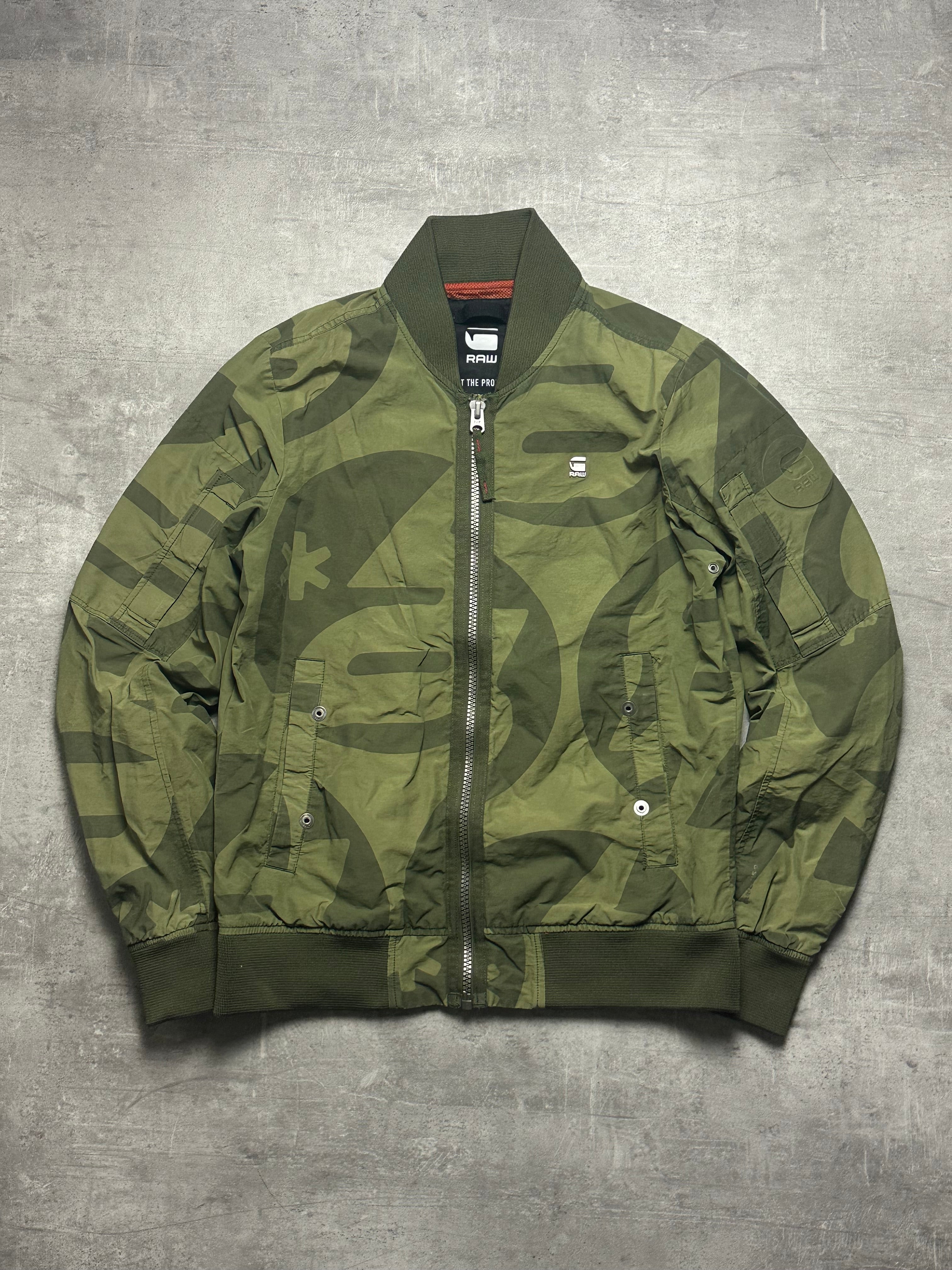 GREEN CAMO VINTAGE G-STAR RAW JACKET - 2000s - M/L