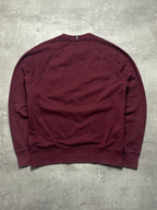 BORDEAUX FRED PERRY KNIT SWEATSHIRT - M/L
