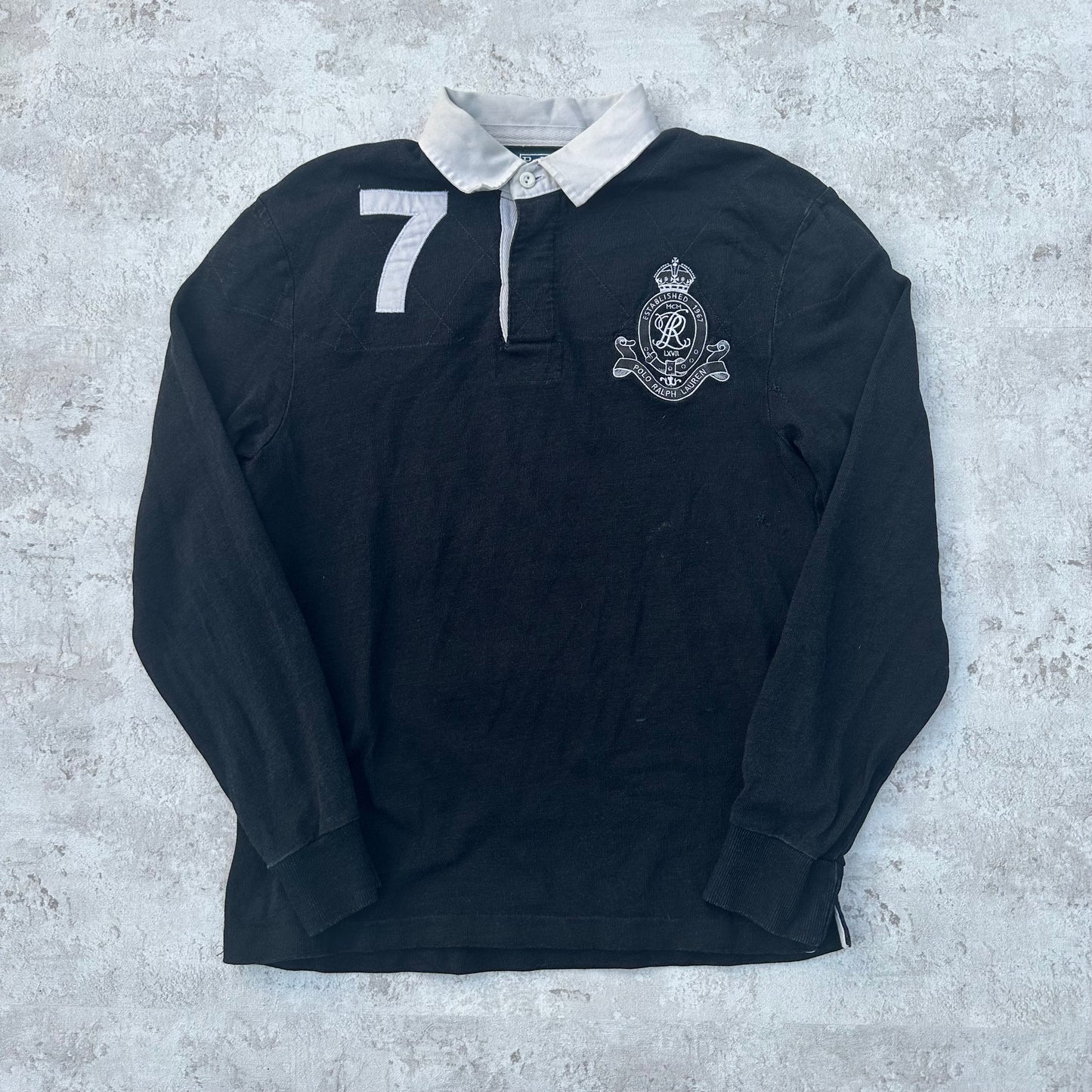BLACK POLO RALPH LAUREN LONGSLEEVE - S
