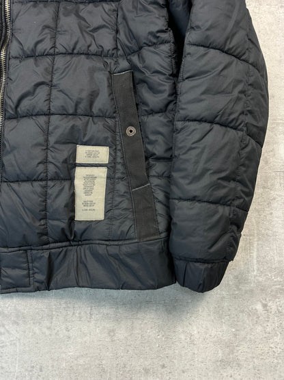 BLACK/GREY VINTAGE G-STAR DOWN PUFFER JACKET - 2000s - L/XL