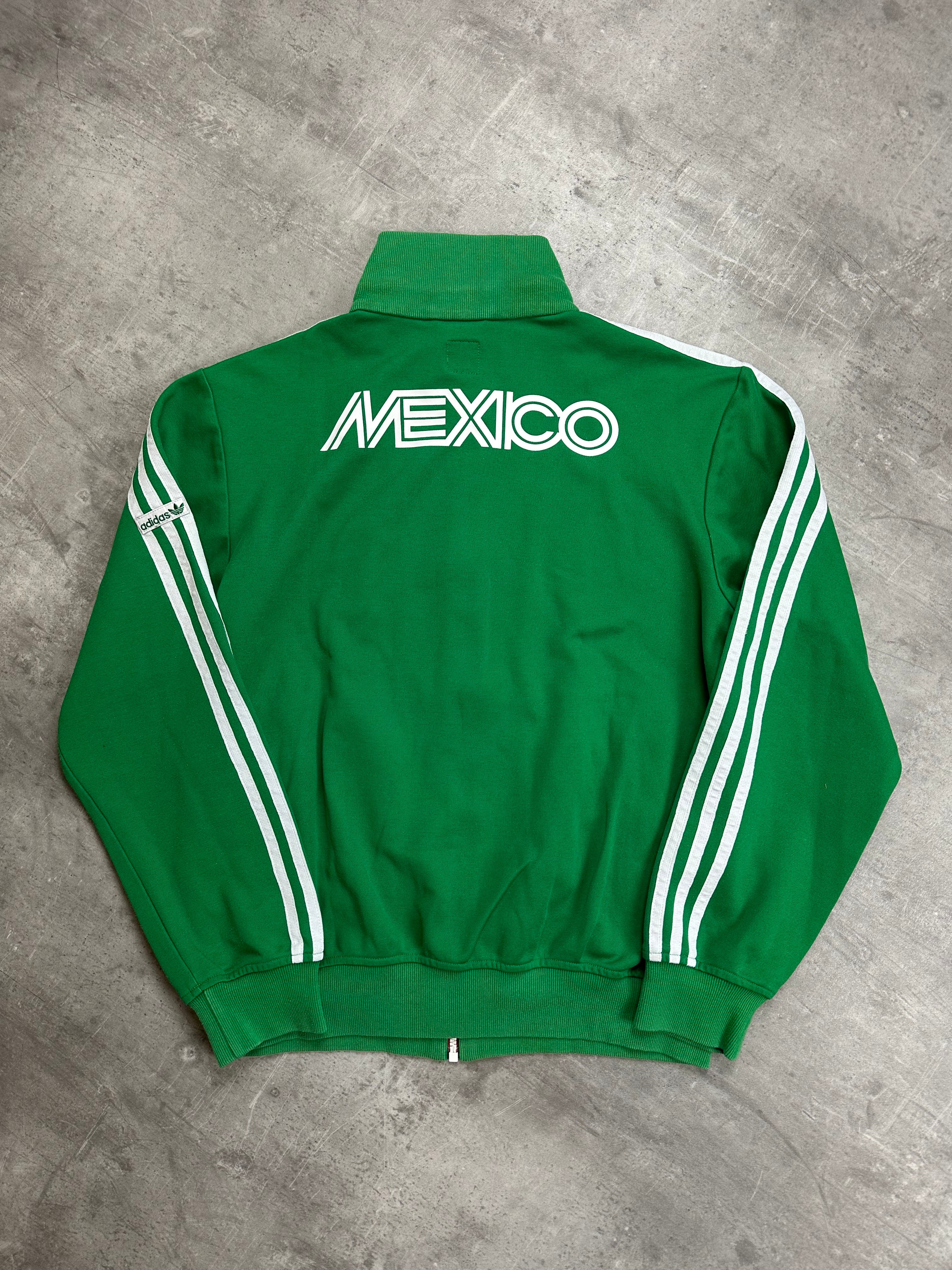 GREEN/WHITE VINTAGE ADIDAS MEXIKO TRACK JACKET VERY RARE - 2000s - M/L