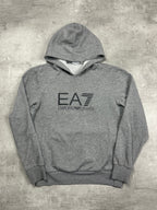 GREY EMPORIO ARMANI EA7 HOODIE - L