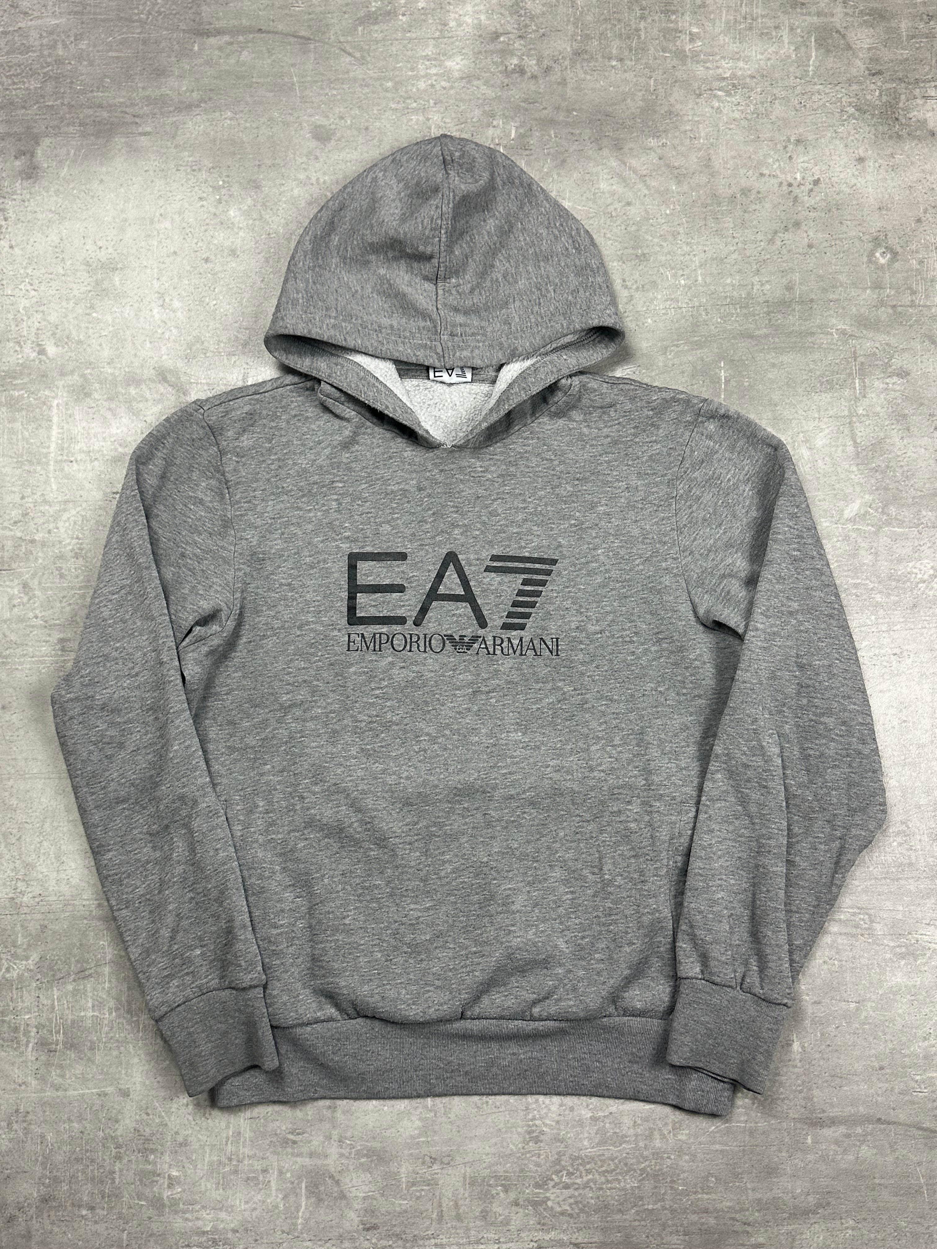 GREY EMPORIO ARMANI EA7 HOODIE - L