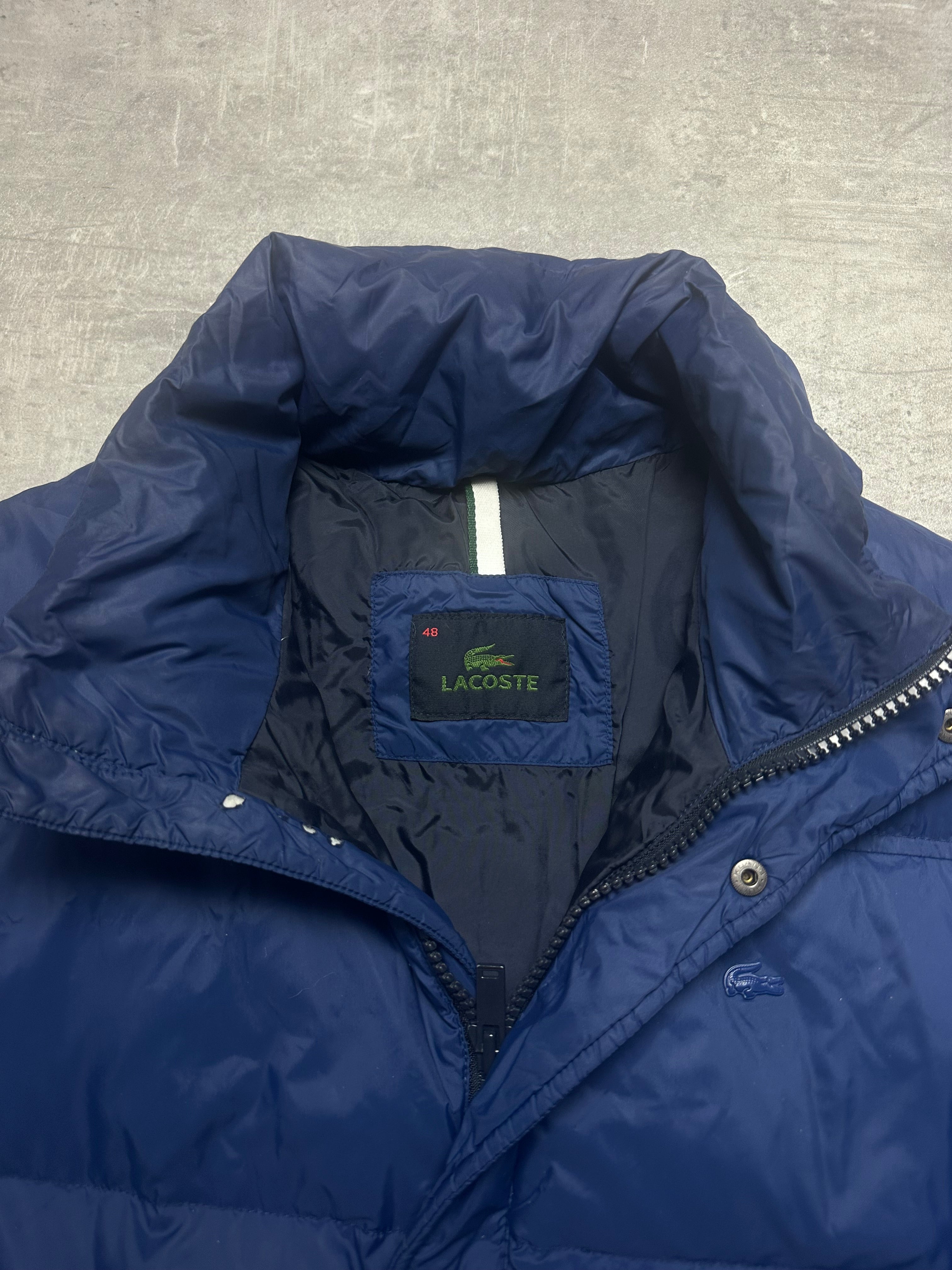BLUE LACOSTE DOWN PUFFER JACKET - M/L