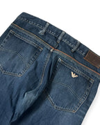 BLUE VINTAGE ARMANI LOGO STRAIGHT FIT DENIM