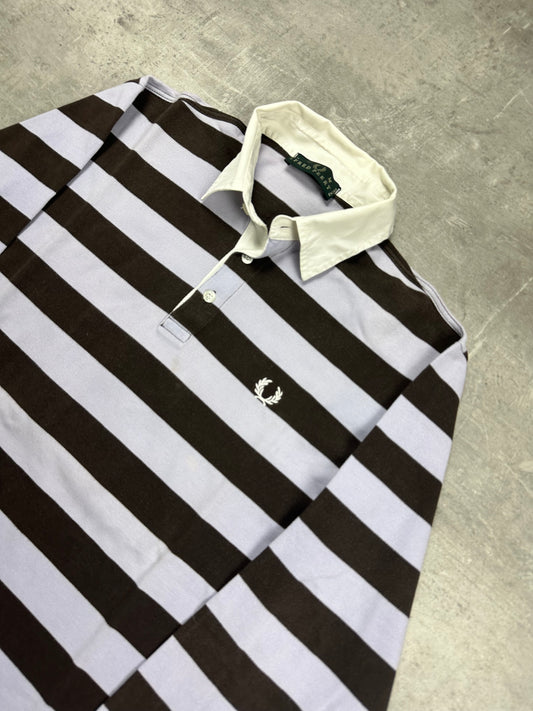PURPLE/BROWN VINTAGE FRED PERRY LONGSLEEVE - M/L