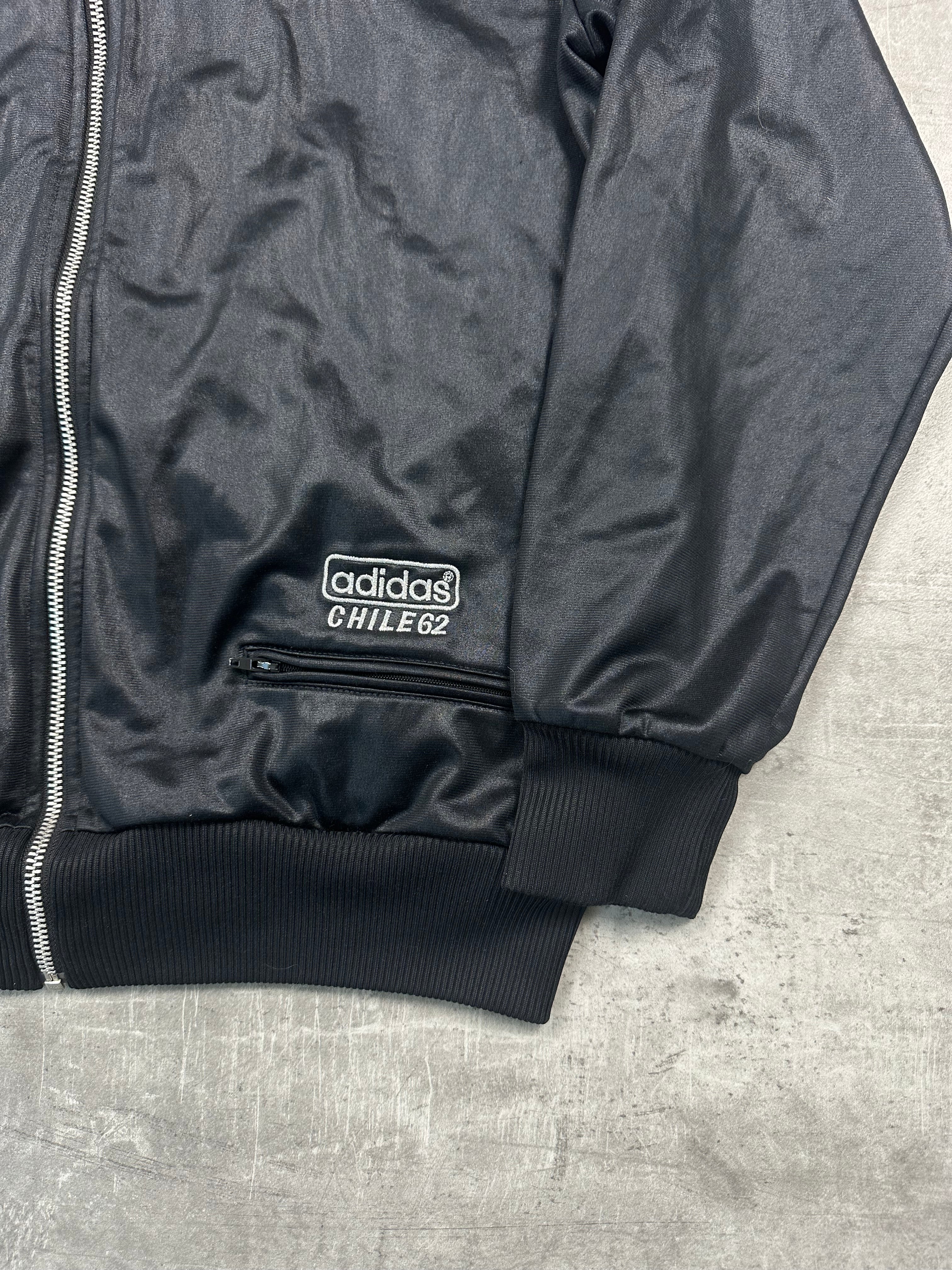 BLACK VINTAGE ADIDAS CHILE62 TRACK JACKET - 2000s - M