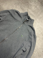 GREY LACOSTE ZIP SWEATSHIRT - M
