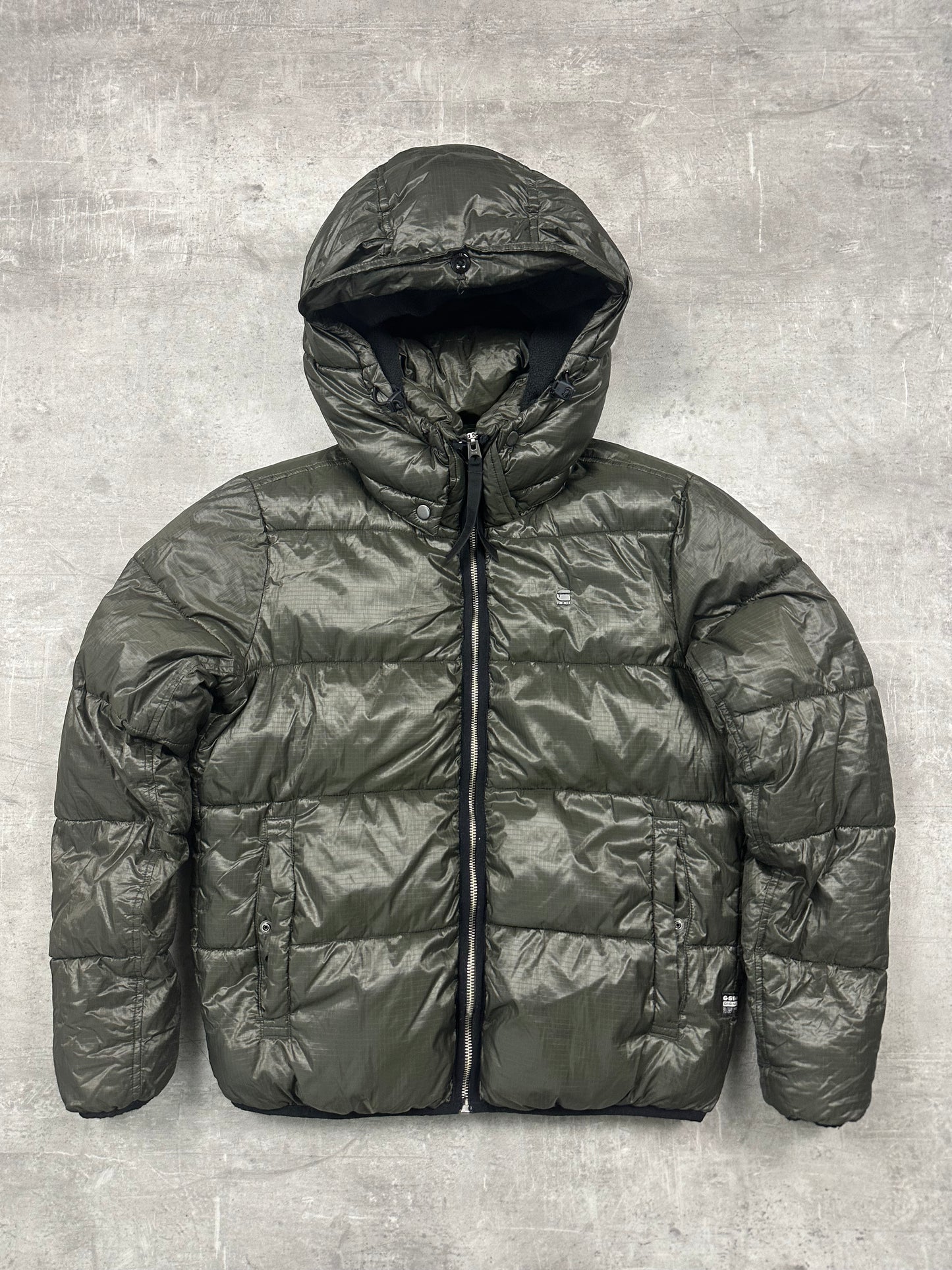 OLIVE VINTAGE G-STAR DOWN PUFFER JACKET - 2000s - S/M
