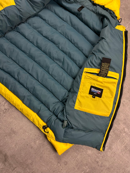 YELLOW BLAUER USA DOWN PUFFER JACKET - 2000s - M/L