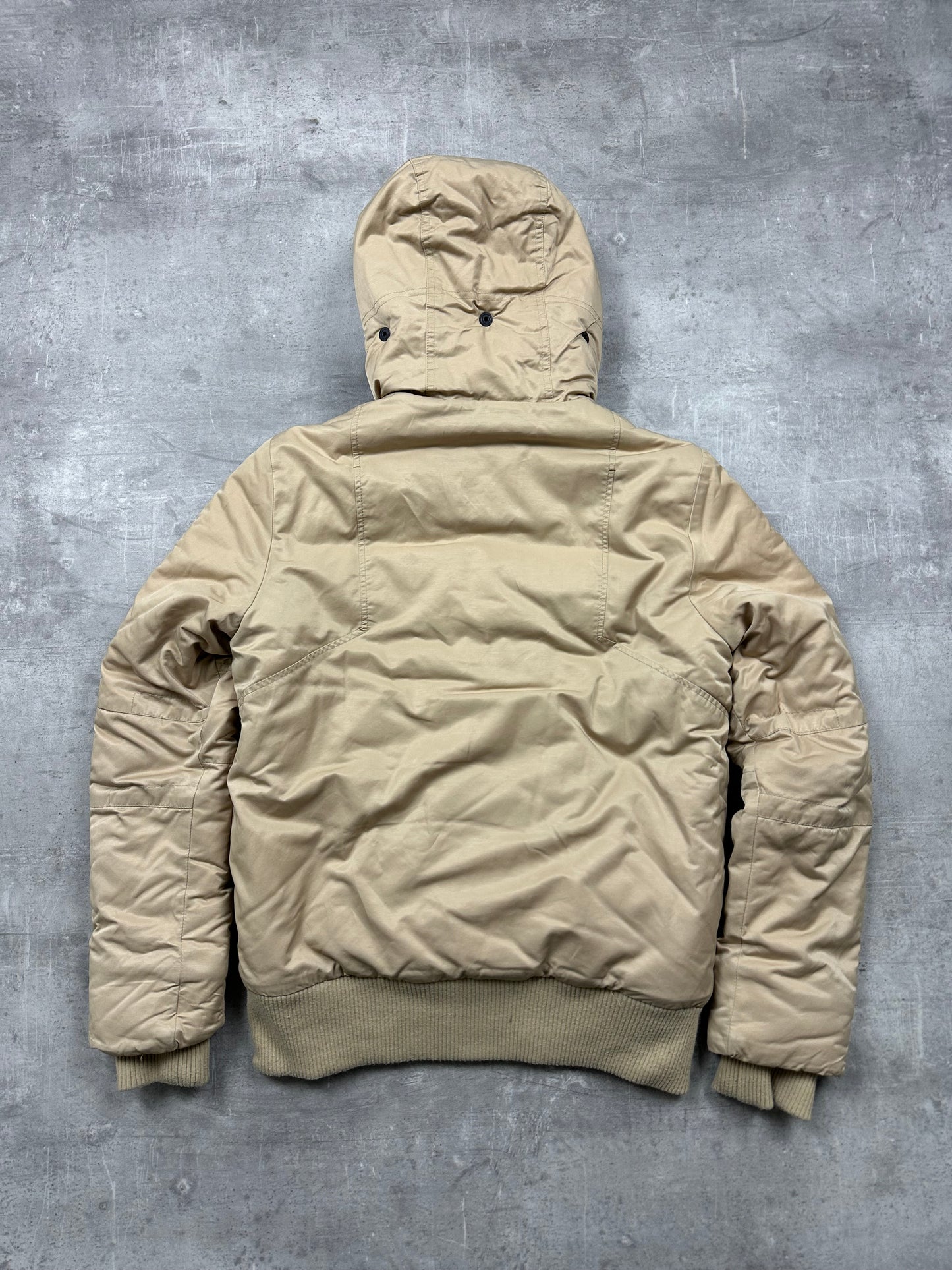 BEIGE VINTAGE G-STAR PUFFER JACKET - 2000s - M/L