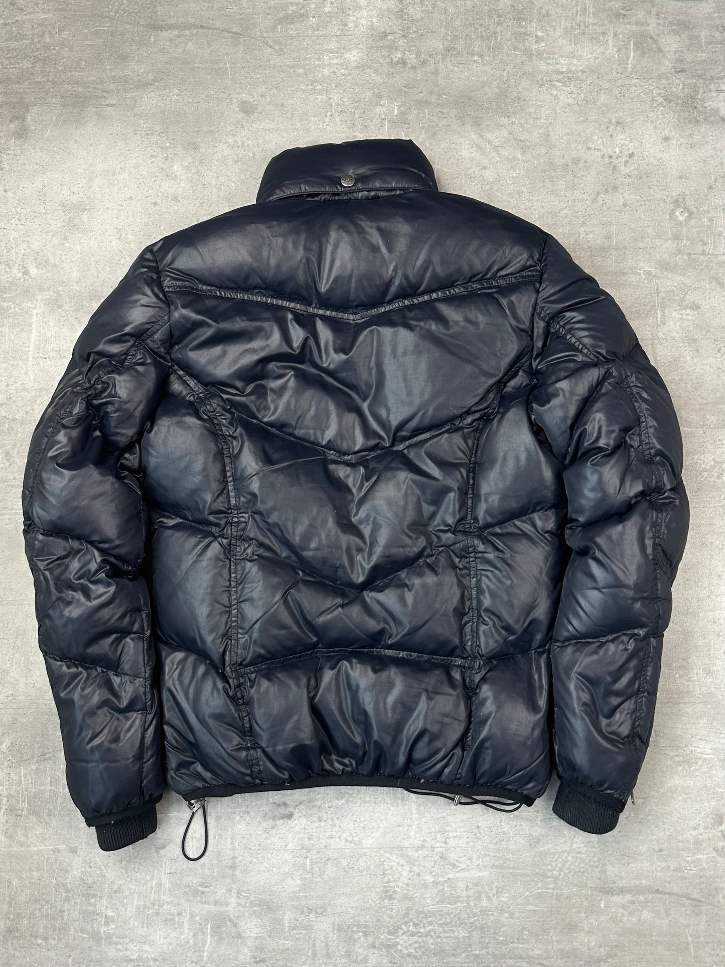 BLACK VINTAGE DIESEL PUFFER JACKET SHINY - 2000s - M