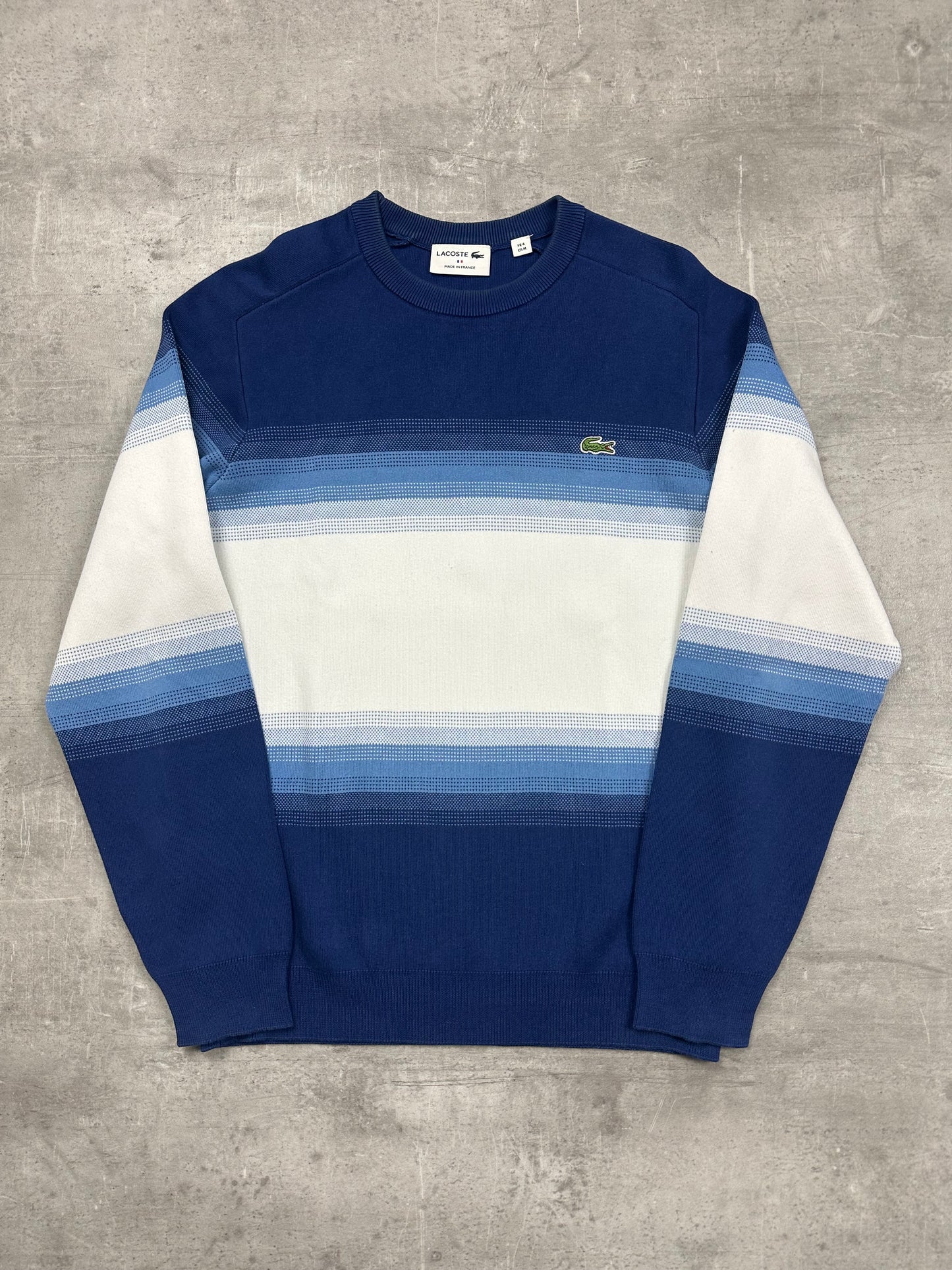 BLUE/WHITE LACOSTE FRANCE SWEATSHIRT - M/L