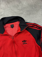 RED/BLACK VINTAGE ADIDAS FIREBIRD TRACK JACKET - 2000s - S/M