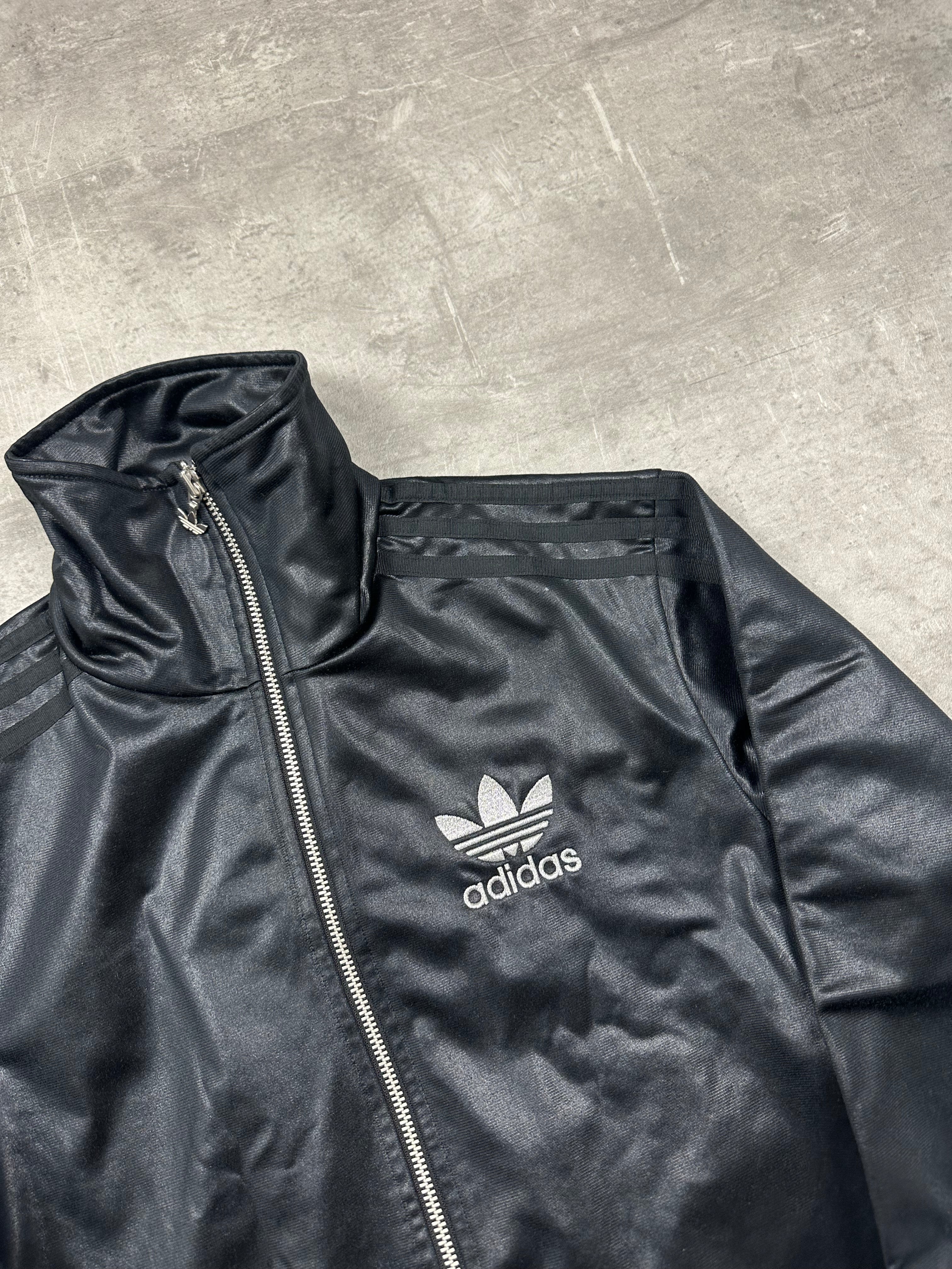 BLACK VINTAGE ADIDAS CHILE62 TRACK JACKET - 2000s - XS/S
