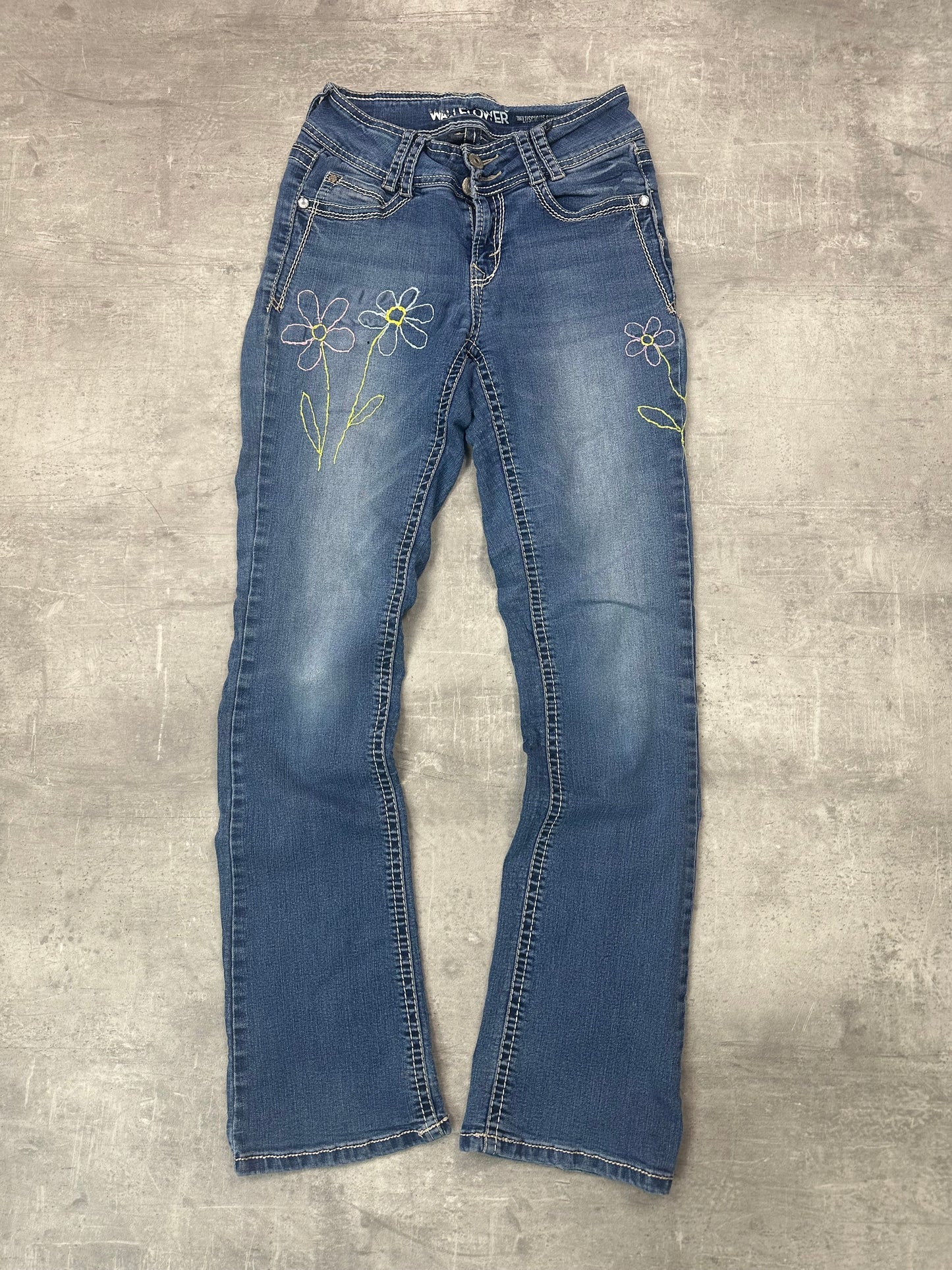 BLUE VINTAGE Y2K MISS ME STYLE BOOTCUT DENIM - 2000s - XS/S