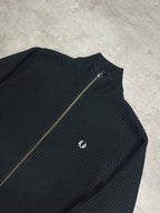 BLACK FRED PERRY ZIP SWEATSHIRT - L
