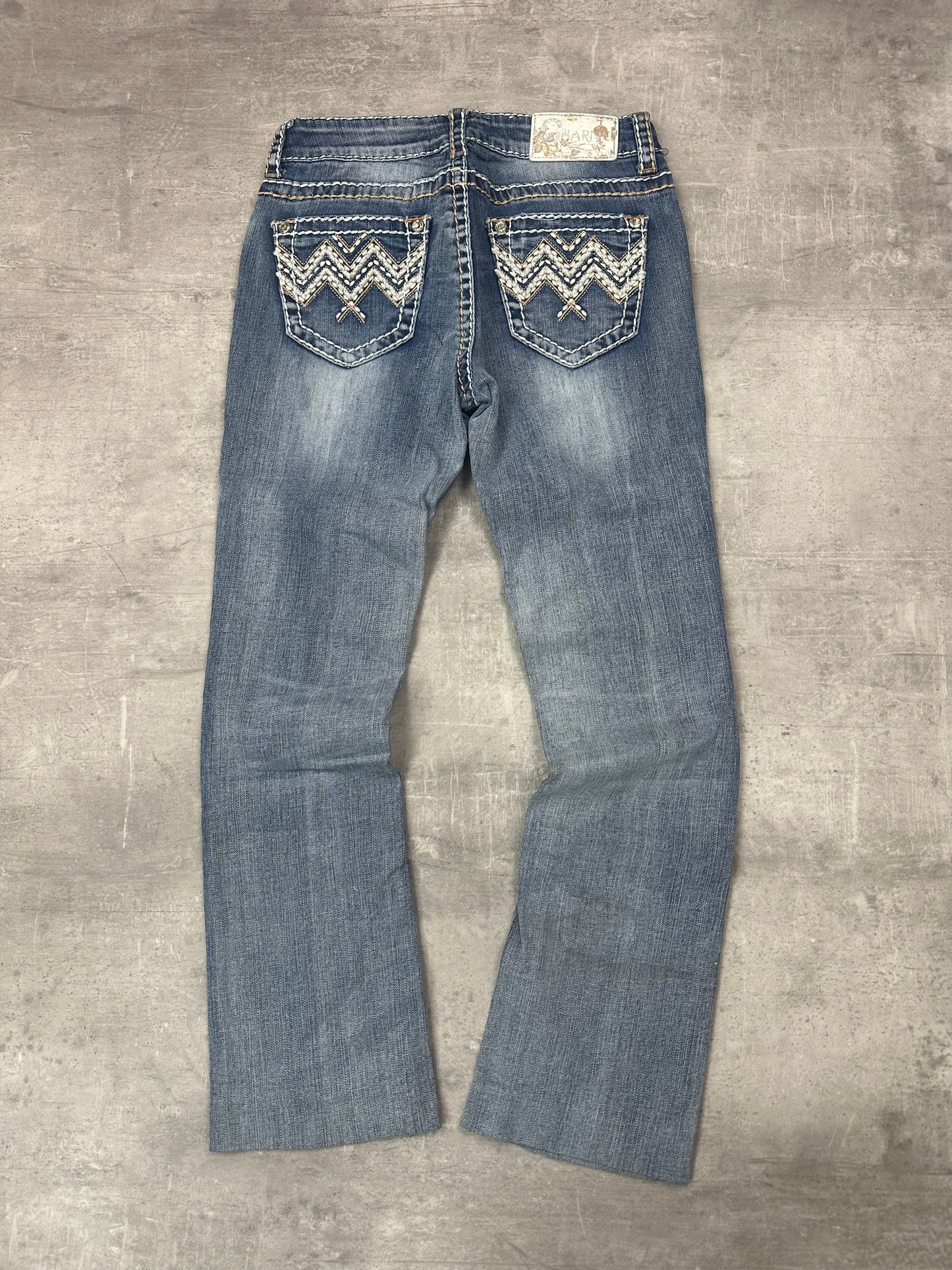 BLUE VINTAGE Y2K MISS ME STYLE BOOTCUT DENIM - 2000s - XS