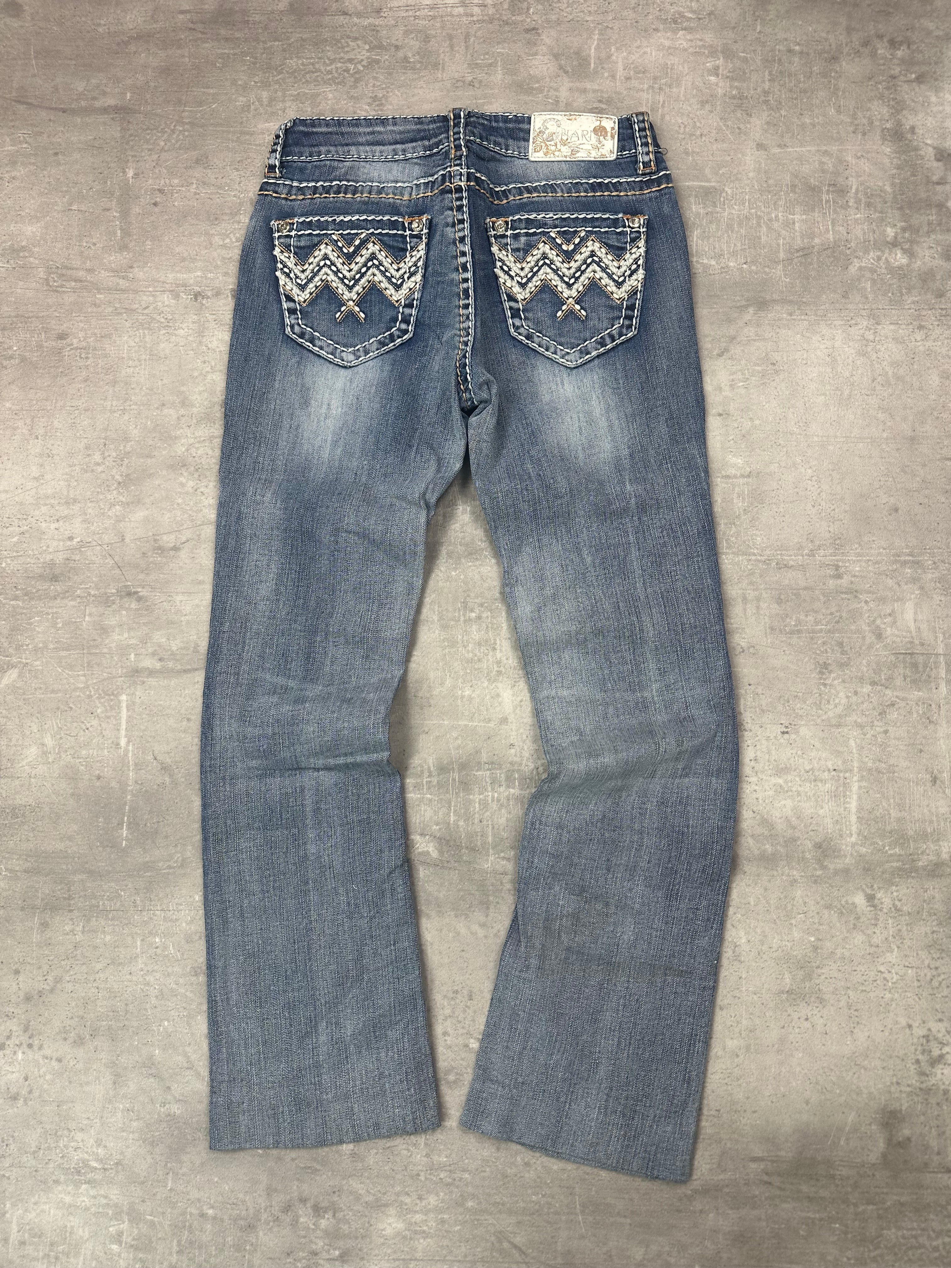 BLUE VINTAGE Y2K MISS ME STYLE BOOTCUT DENIM - 2000s - XS