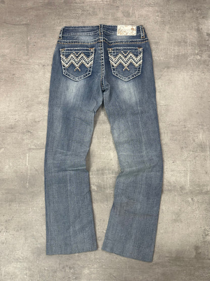 BLUE VINTAGE Y2K MISS ME STYLE BOOTCUT DENIM - 2000s - XS