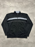 BLACK/GREY VINTAGE NIKE RETRO TRACK JACKET - 2000s - M/L