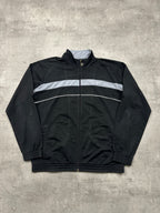 BLACK/GREY VINTAGE NIKE RETRO TRACK JACKET - 2000s - M/L
