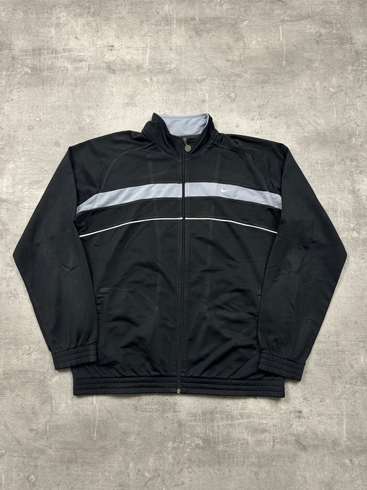 BLACK/GREY VINTAGE NIKE RETRO TRACKJACKET - 2000s - M/L