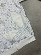WHITE/BLUE VINTAGE ADIDAS FIREBIRD SPECIAL EDITION 70TH TRACKJACKET - M