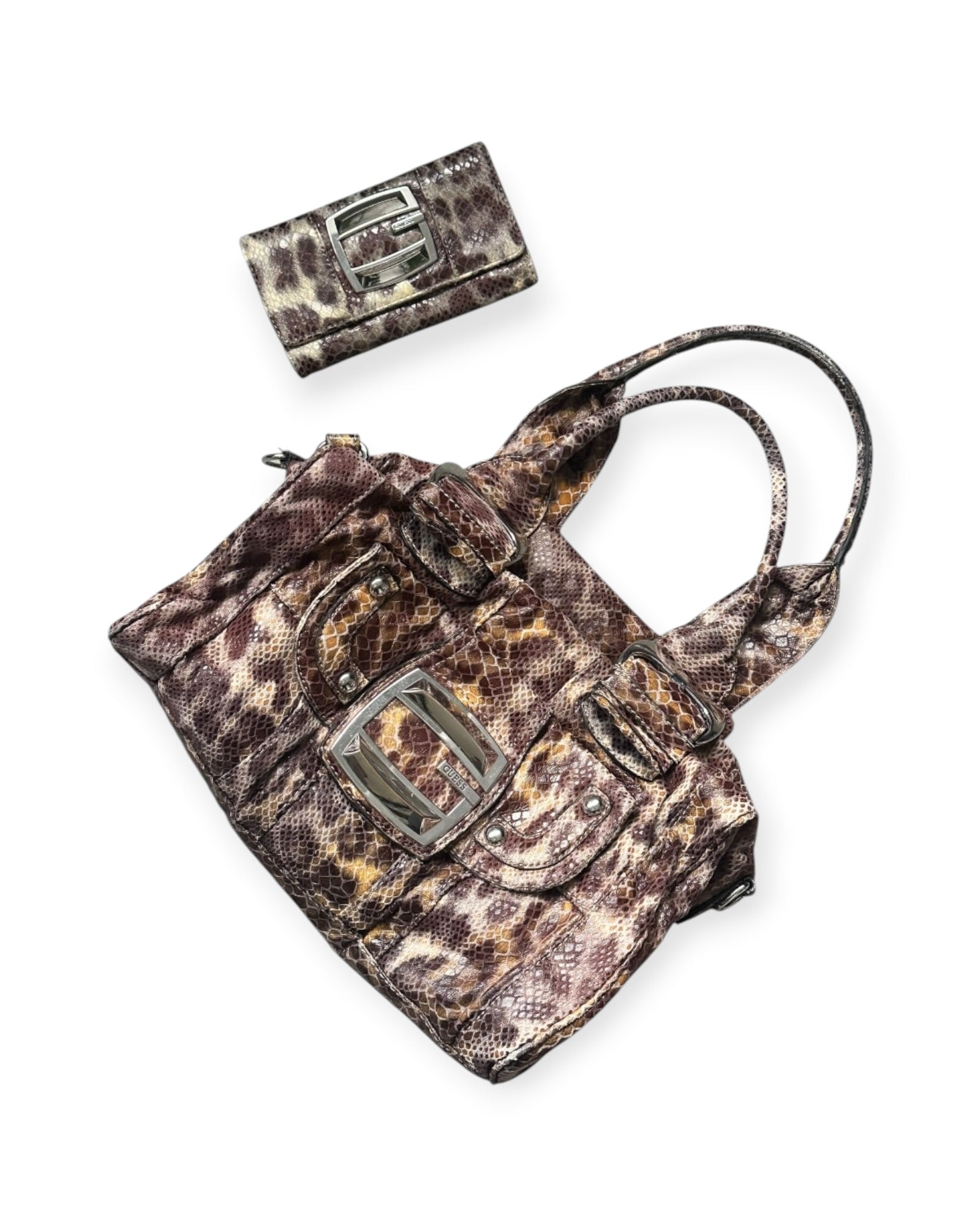 LEOPARD VINTAGE GUESS BAG WITH PORTMONNAE Y2K RARE