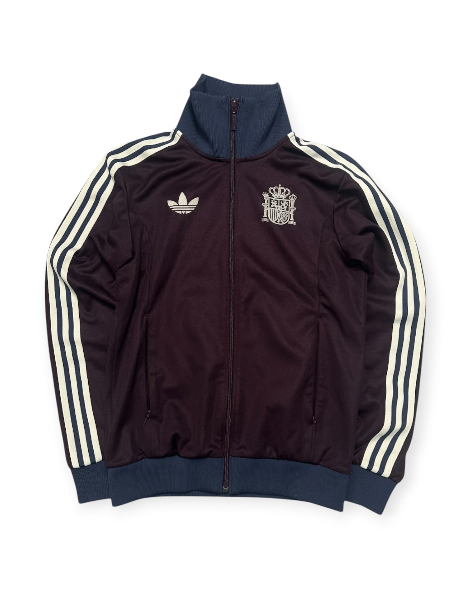 BORDEAUX/NAVY ADIDAS BECKENBAUER SPAIN TRACKJACKET